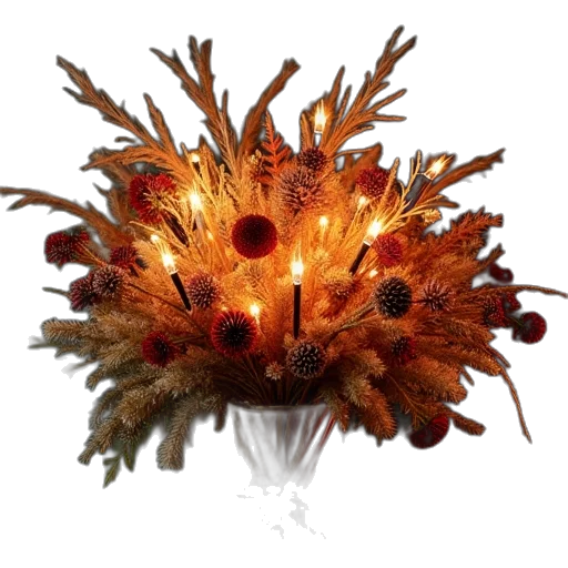 flower, crown, hair, staff transparent PNG cut-out