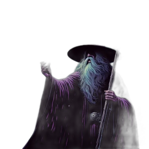 hat, creature, mask, staff transparent PNG cut-out