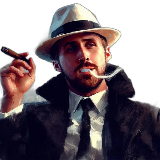 hat, jacket, staff, photorealistic transparent PNG cut-out