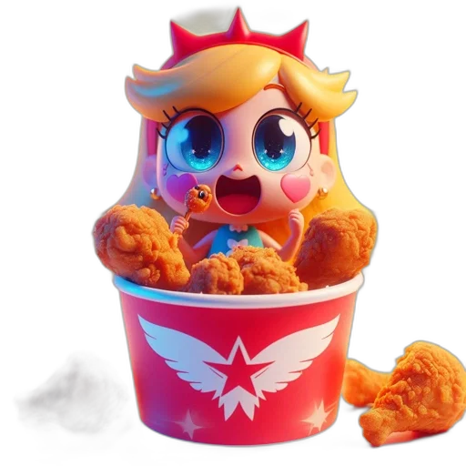 food, crown, 3d render, concept art transparent PNG cut-out