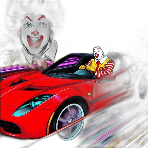 car, concept art, cartoon, photorealistic transparent PNG cut-out