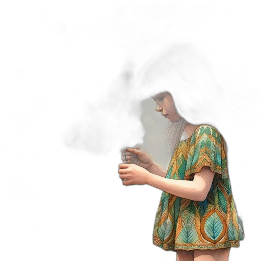 mask, dragon, staff, face transparent PNG cut-out