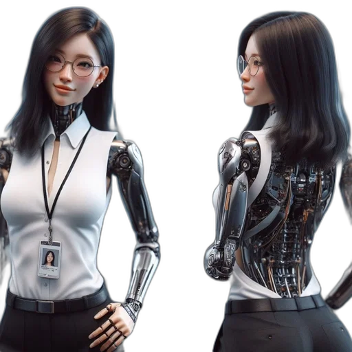 robot, jacket, concept art, cyberpunk transparent PNG cut-out