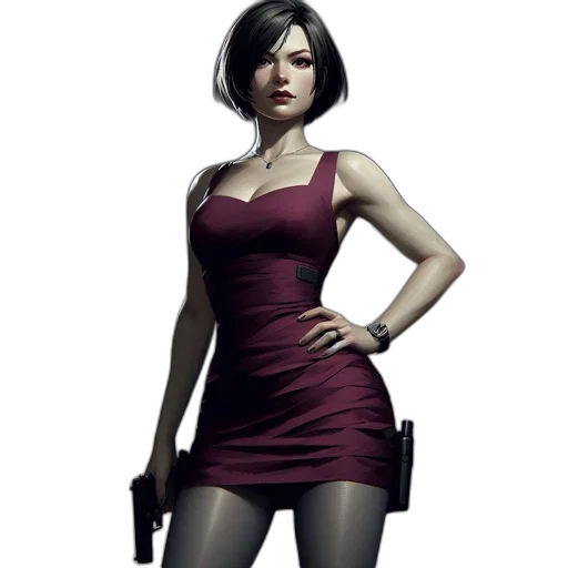 dress, concept art, 3d render, comic book art transparent PNG cut-out