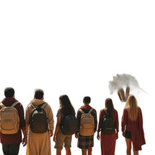 jacket, staff, concept art, 3d render transparent PNG cut-out