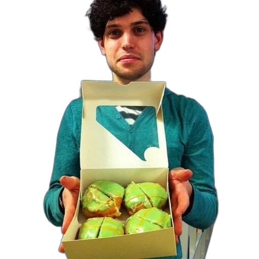 food, green, man, sweater transparent PNG cut-out