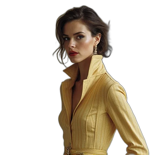 jacket, dress, jewelry, staff transparent PNG cut-out