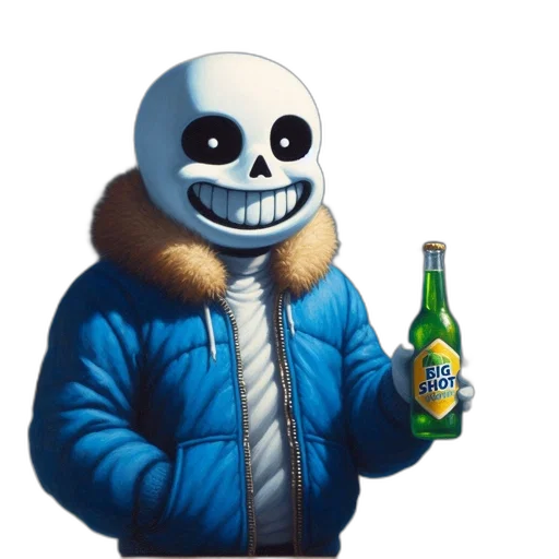 jacket, bottle, creature, mask transparent PNG cut-out
