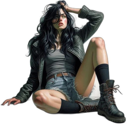 jacket, comic book art, photorealistic, concept art transparent PNG cut-out