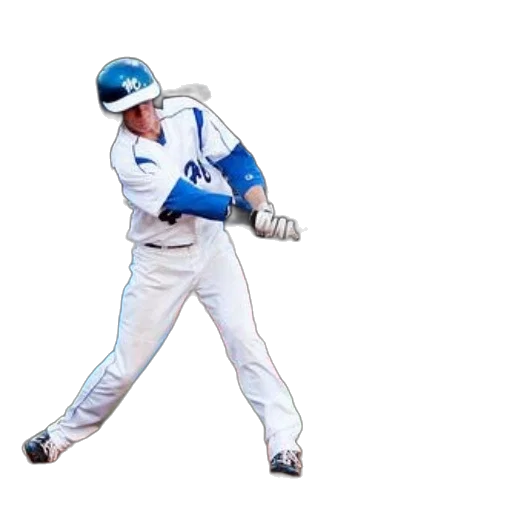 baseball, player, white, uniform transparent PNG cut-out