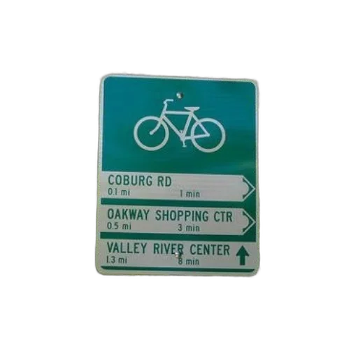 green, bicycle, sign, directions transparent PNG cut-out