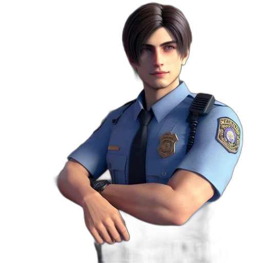 staff, weapon, face, jacket transparent PNG cut-out