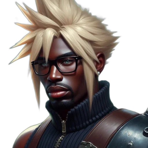 face, staff, hair, weapon transparent PNG cut-out