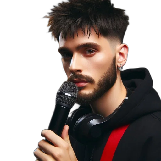 face, jacket, hair, staff transparent PNG cut-out