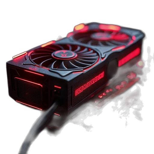 weapon, robot, 3d render, cyberpunk transparent PNG cut-out