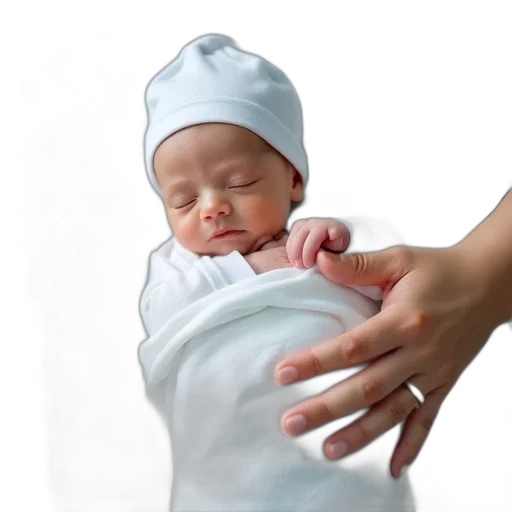 photorealistic, 3d render, newborn, baby transparent PNG cut-out