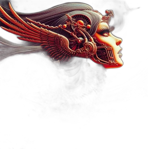 dragon, mask, sword, staff transparent PNG cut-out