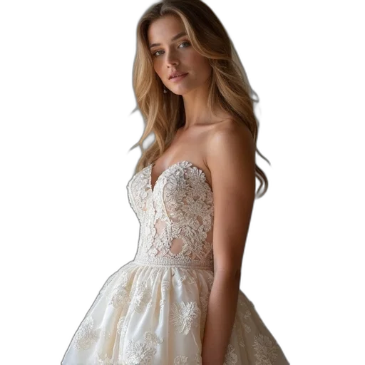 dress, sheathed, sweetheart, lace transparent PNG cut-out