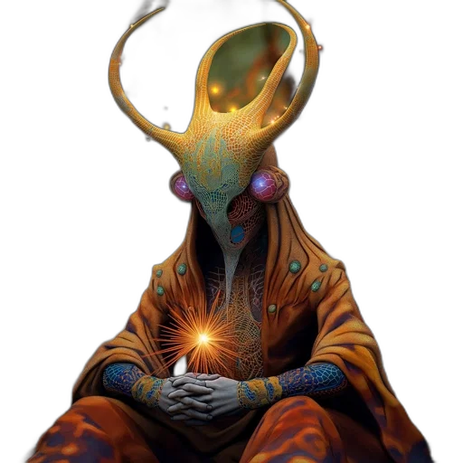 mask, staff, creature, face transparent PNG cut-out