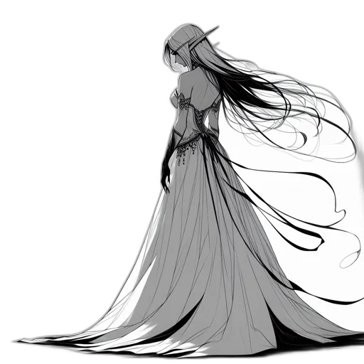 dress, crown, creature, sword transparent PNG cut-out