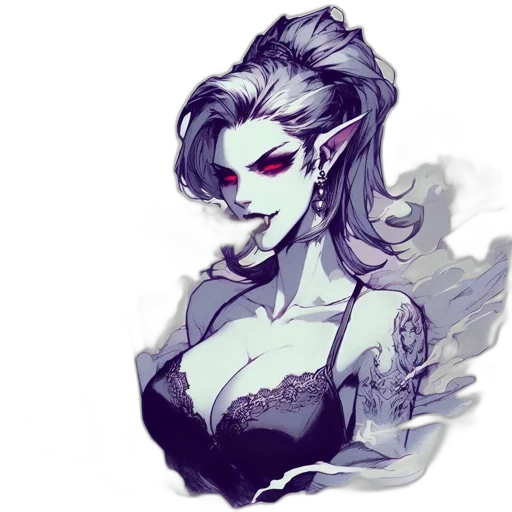 fantasy art, concept art, watercolor, comic book art transparent PNG cut-out