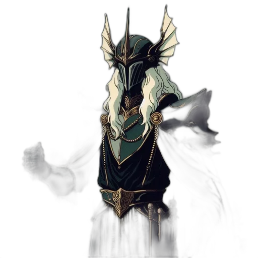 mask, dragon, staff, sword transparent PNG cut-out