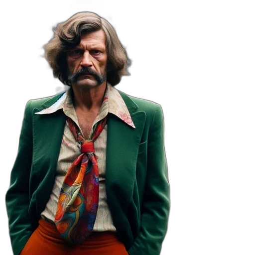 jacket, face, hair, concept art transparent PNG cut-out