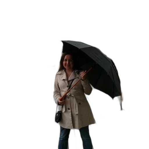 umbrella, jacket, staff, 3d render transparent PNG cut-out