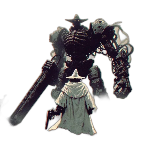robot, weapon, sword, staff transparent PNG cut-out