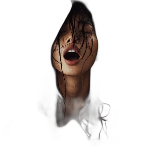 face, mask, hair, creature transparent PNG cut-out