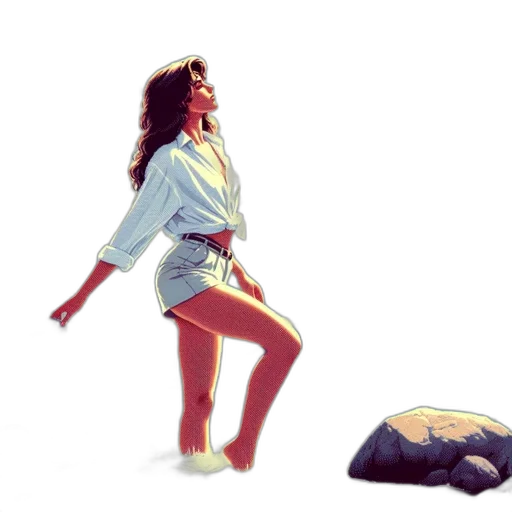 jacket, shoes, concept art, vaporwave transparent PNG cut-out