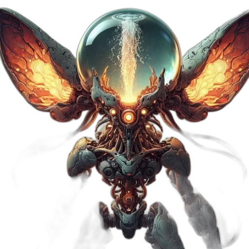 dragon, mask, robot, creature transparent PNG cut-out