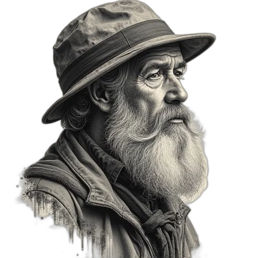 hat, face, animal, staff transparent PNG cut-out