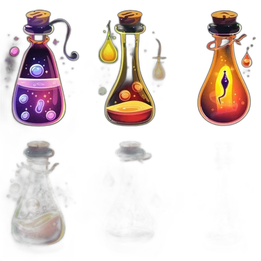 bottle, jewelry, concept art, fantasy art transparent PNG cut-out