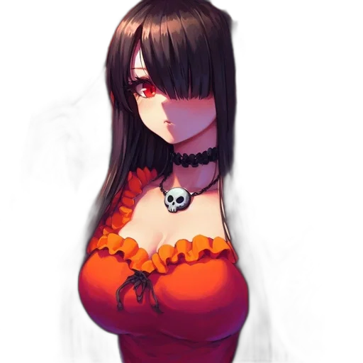 dress, flower, creature, mask transparent PNG cut-out