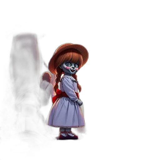 dress, staff, hair, robot transparent PNG cut-out
