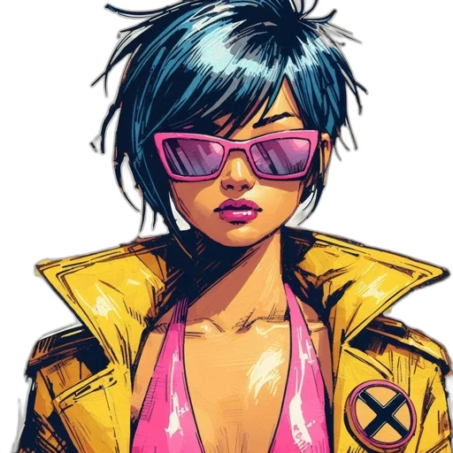 jacket, comic book art, cyberpunk, concept art transparent PNG cut-out