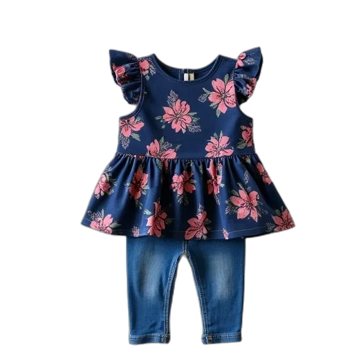 dress, baby, girl, navy transparent PNG cut-out