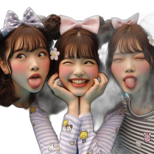 face, photorealistic, 3d render, anime transparent PNG cut-out