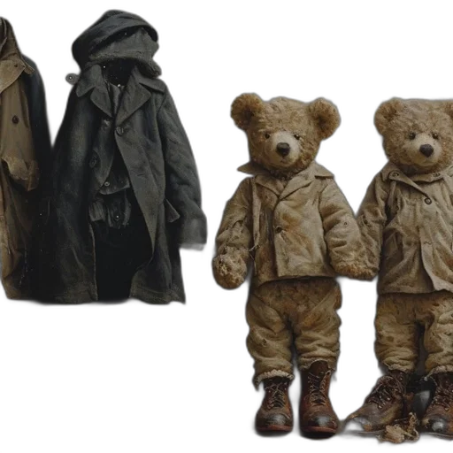jacket, concept art, earth tones, dark transparent PNG cut-out