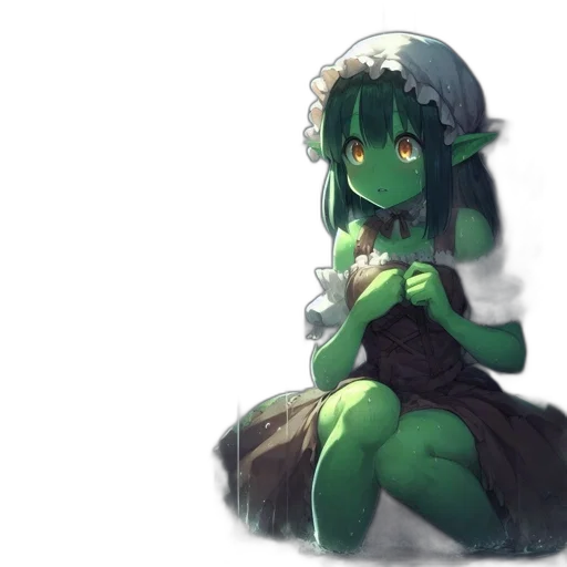 dragon, dress, staff, creature transparent PNG cut-out