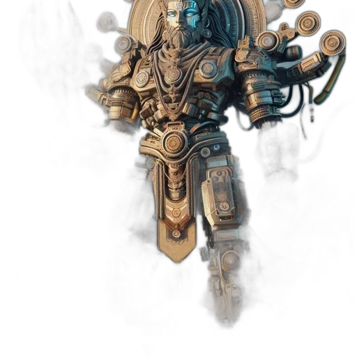 robot, staff, weapon, mask transparent PNG cut-out