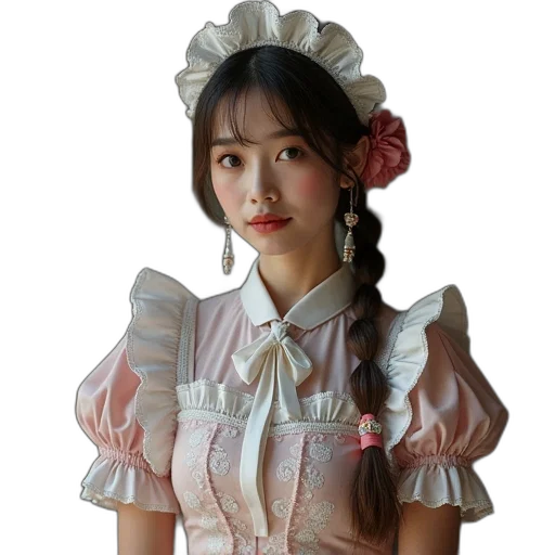 dress, face, staff, hat transparent PNG cut-out