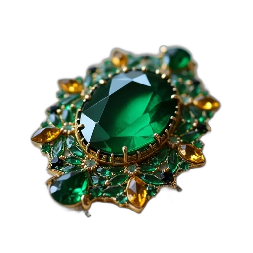 jewelry, crown, green, close-up transparent PNG cut-out