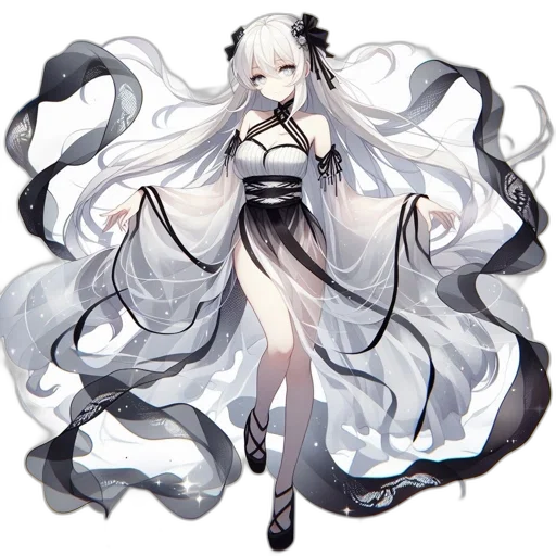 dress, dragon, staff, weapon transparent PNG cut-out