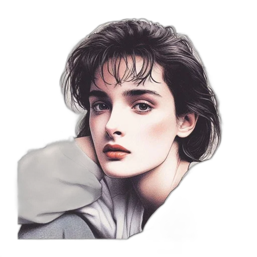 face, jacket, hair, robot transparent PNG cut-out