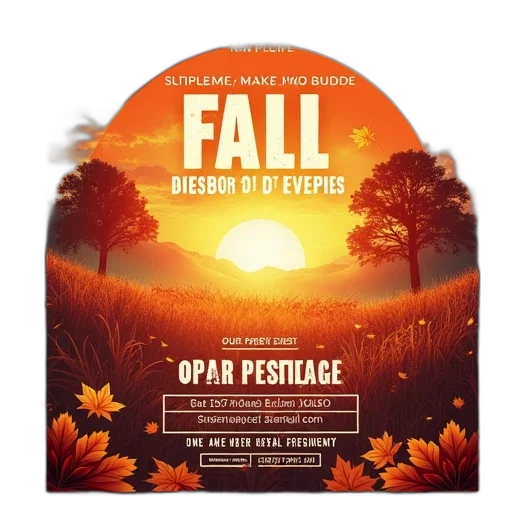 fall, festival, flyer, ticket transparent PNG cut-out