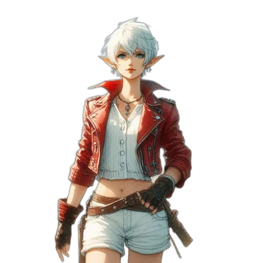 jacket, staff, weapon, face transparent PNG cut-out