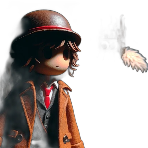 jacket, hat, concept art, 3d render transparent PNG cut-out