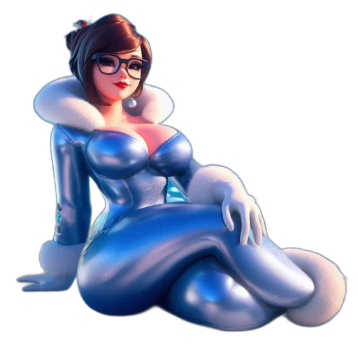 dress, robot, concept art, 3d render transparent PNG cut-out